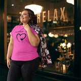 Bachelorette Party Bride And Bridesmaids Matching T Shirts, Bridesmaid Shirts - Plus Size Model Outside A Bar; all SKUS