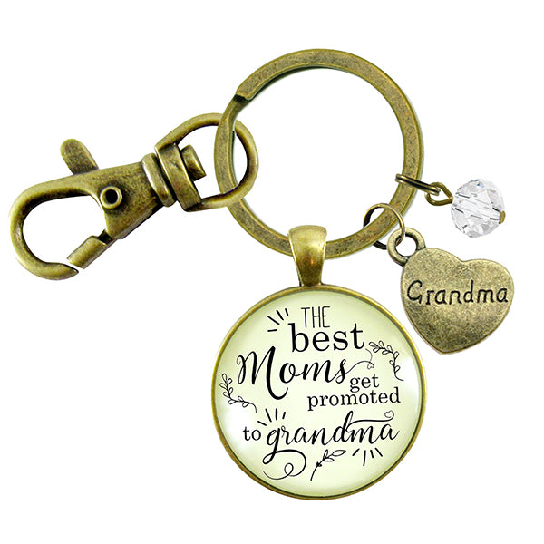 Pregnancy-annoucment-grandma-baby-reveal-keychain; Promoted to Grandma; Best Mom Keychain; Pregnancy Reveal - Keychain Only