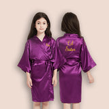Purple Personalized Bridesmaid Robes, Custom Womens & Girls Robes for All Occasions, Bachelorette Party Robes, Quinceanera Robes, Birthday Robes