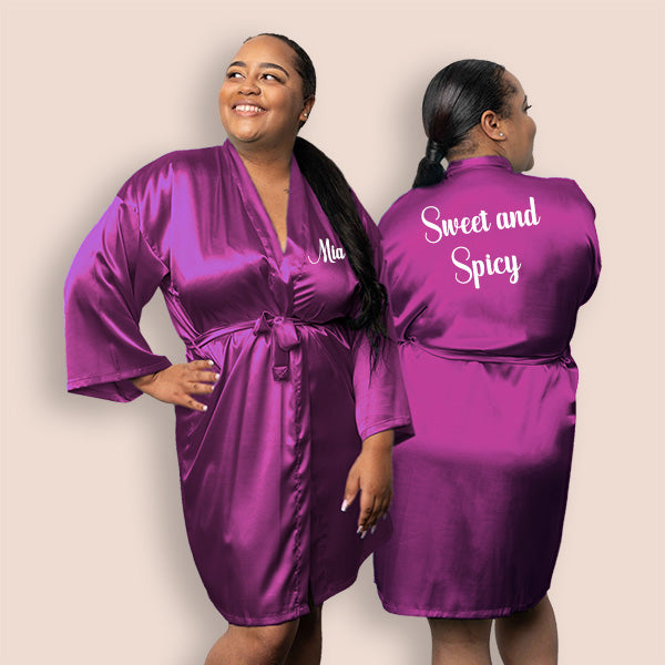 Custom Purple Robes for Women and Girls for Weddings, Bachelorette, Quinceañera, and Birthday