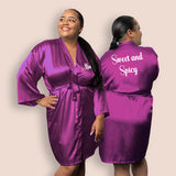 Purple Personalized Bridesmaid Robes, Custom Womens & Girls Robes for All Occasions, Bachelorette Party Robes, Quinceanera Robes, Birthday Robes