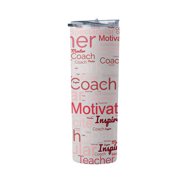Red teacher tumbler gift for appreciation, birthday, promotion and more.