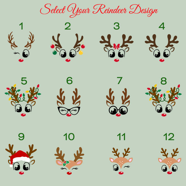 Select your reindeer design withn ordering our 11oz or 15oz mugs.