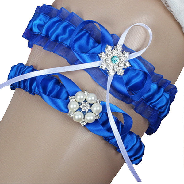 Royal Blue Bridal Wedding Garter Set from Gifts Are Blue Royal Blue Bridal Wedding Garter Set from Gifts Are Blue