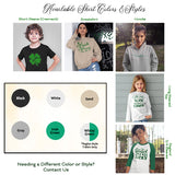 You can choose your print color for these made to order St. Patricks Day shirts.  All shirts are custom made in our warehouse in Frisco, TX.