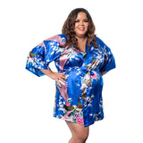short length robes jewel blue front view