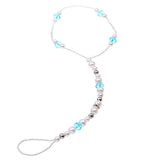 Silver and Turquoise Wedding Barefoot Sandals Anklet - Gifts Are Blue - 2