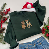 Simple and Cute Reindeer Sweatshirt - Christmas Sweatshirt - Sizes S to 5XL