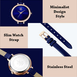 Sk Slim Wristband Minimalist Design Blue Face multiview
