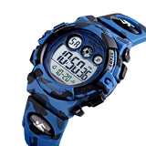 Boys Digital Military Sports Watch, 50M Water Resistant, 7 to 11 year olds, Gift Box, 1547, Alt, Dark Blue Camo