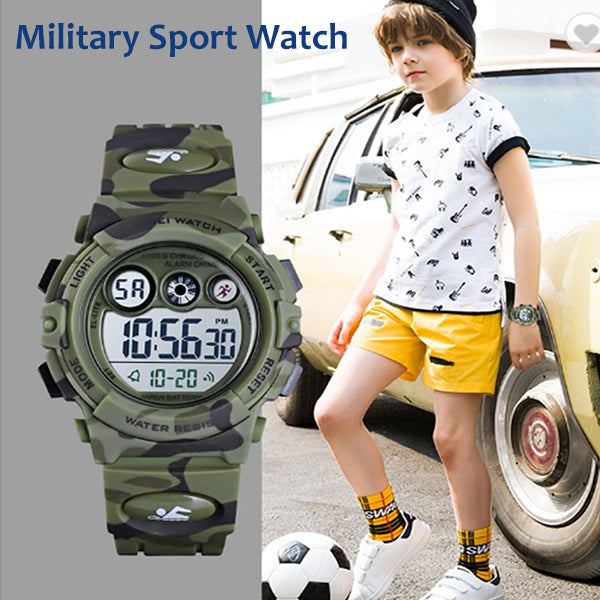 Boys Digital Military Sports Watch, 50M Water Resistant, 7 to 11 year olds, Gift Box, 1547, Model, all SKUs