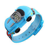 SKMEI Boys Digital Car Watch, Detachable Toy, 4 to 7 year olds, 1241, Round, Light Blue