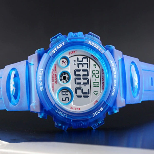 SKMEI Kids Digital Watch, 50M Waterproof, Sports, Blue