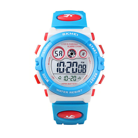 SKMEI Kids Digital Watch, 50M Waterproof, Sports, LED Light, Main, White