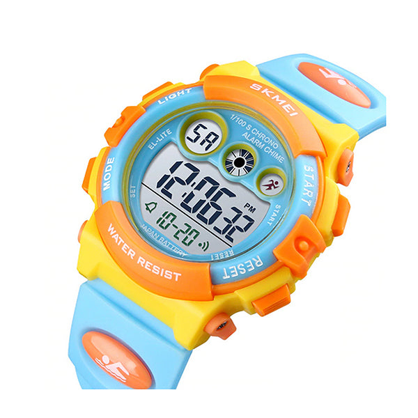 SKMEI Kids Digital Watch, 50M Waterproof, Sports, LED Light, Main, Yellow