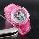 SKMEI Kids Digital Watch, 50M Waterproof, Sports, Light Pink