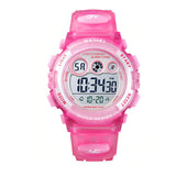 SKMEI Kids Digital Watch, 50M Waterproof, Sports, LED Light, Main, Light Pink