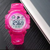 SKMEI Kids Digital Watch, 50M Waterproof, Sports, Rose Pink