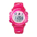 SKMEI Kids Digital Watch, 50M Waterproof, Sports, LED Light, Main, Rose Pink