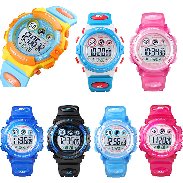 SKMEI Kids Digital Watch, 50M Waterproof, Sports, LED Light, All Styles, all SKUs