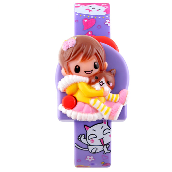 SKMEI Little Girls Doll Design Digital Watch for Ages 3 to 6, Main, Purple