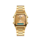 SKMEI Mens Fashionable Watch, Dual Analog w Digital, 30M Water Resistant, Main, Gold