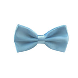 Mens Smooth Satin Feel Formal Bow Tie, Pre-Tied - Gifts Are Blue - 2