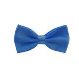 Mens Smooth Satin Feel Formal Bow Tie, Pre-Tied - Gifts Are Blue - 3
