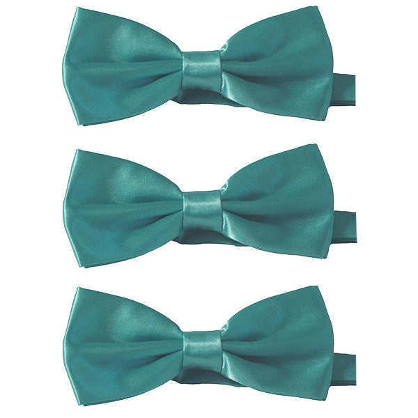 Mens Smooth Satin Feel Formal Pre-Tied Bow Tie Sets - Gifts Are Blue - 8