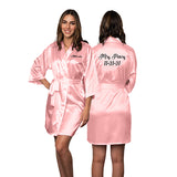 Bridesmaid Robe Set of 8, Personalized Robes in Front & Back, 26 Colors, 3T-6XL