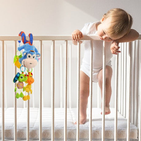 Sozzy Plush Baby Toy Hanging Monkey for Crib or Stroller, Model 2