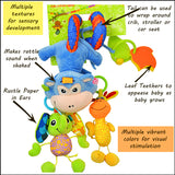 Sozzy Plush Baby Toy Hanging Monkey for Crib or Stroller, Details