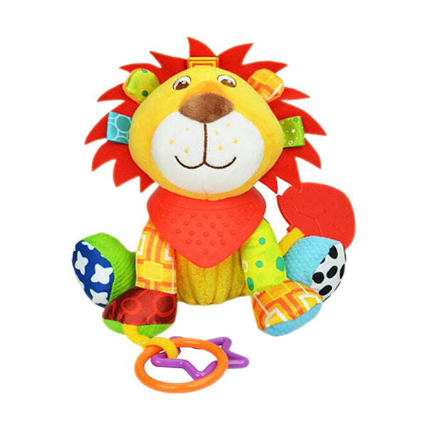 Sozzy Plush Baby Animals Multi Sensory Developmental Activity Toy, 3 to 36 Months, Main, Orange Lion