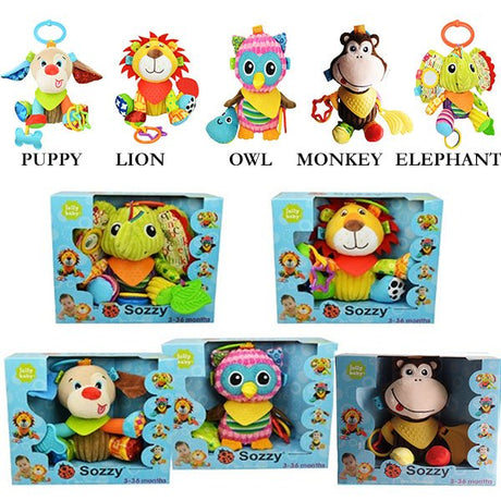 Sozzy Plush Baby Animals Multi Sensory Developmental Activity Toy, 3 to 36 Months, Packaging, all SKUs