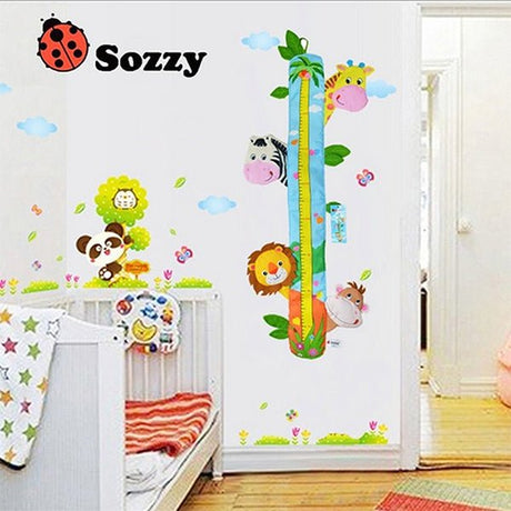 sozzy zoo animals height ruler nursery
