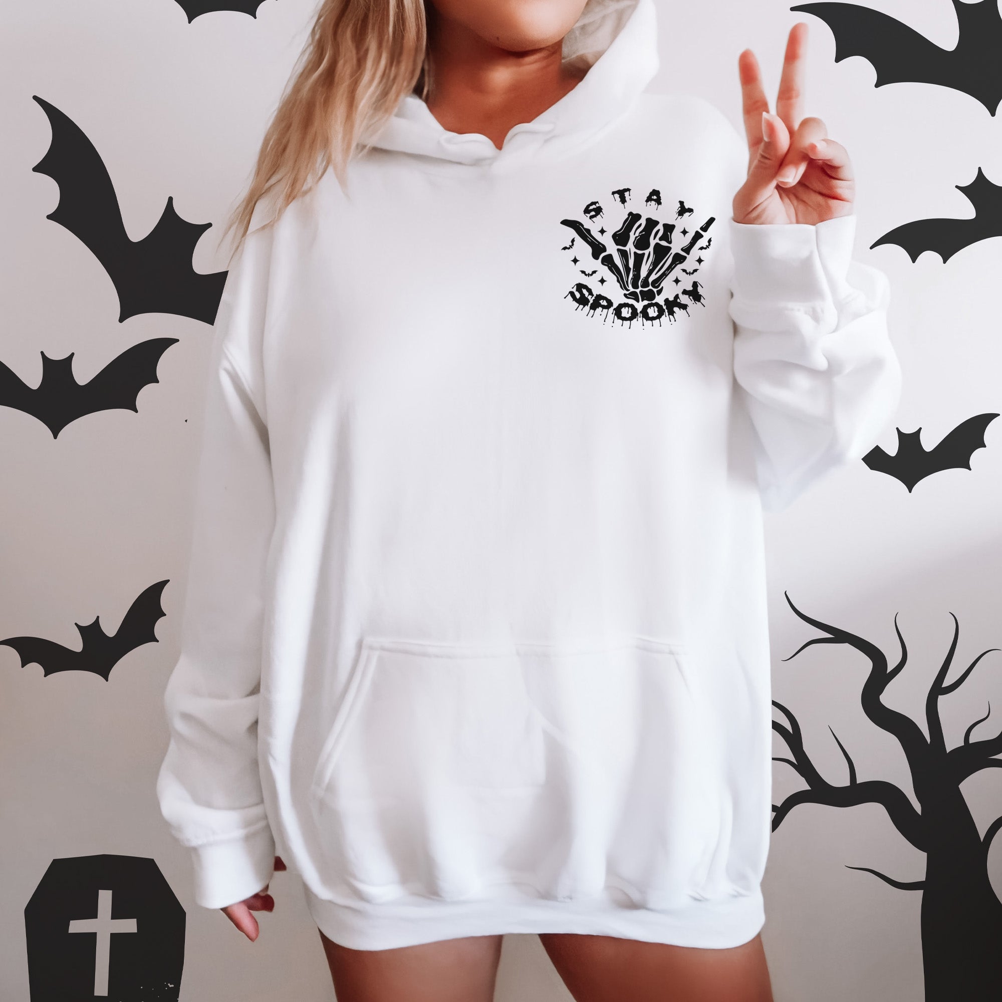 Get in the halloween spirit with this cute hoodie in orange. all SKUs