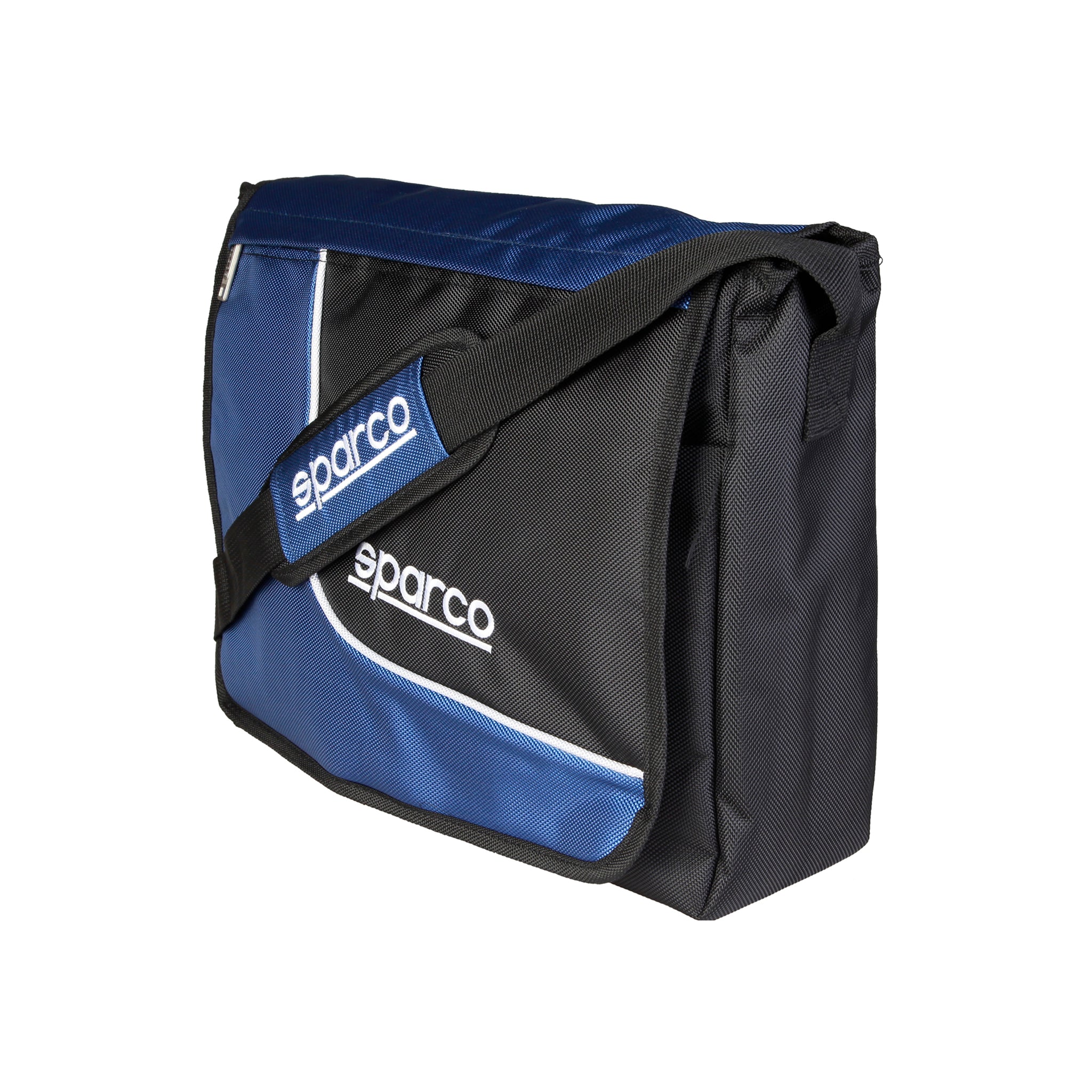 Sparco Blue Crossbody Messenger Style Laptop Bag - SL, Sideview, Blue