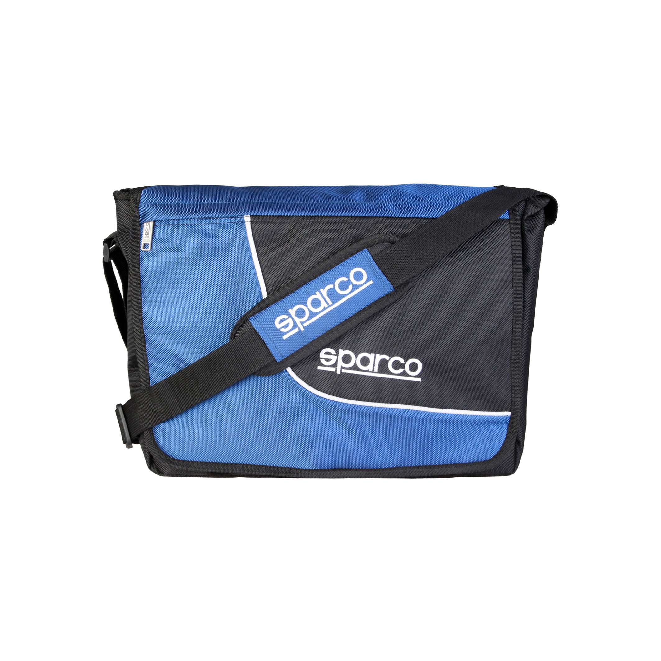 Sparco Blue Crossbody Messenger Style Laptop Bag - SL, Front, Blue