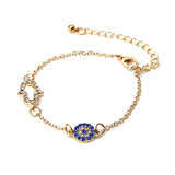 Stylish Evil Eye Blue Bracelet or Anklet Jewelry - Good Luck Charm