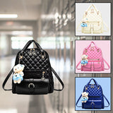 Stylish Plush Backpack with Teddy Bear Charm, Colors Alt, all SKUs