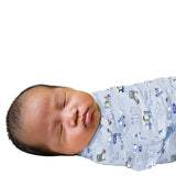 SwaddleMe Cotton Newborn Infant Baby Wrap Sleepsack - Gifts Are Blue - 3