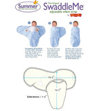 SwaddleMe Cotton Newborn Infant Baby Wrap Sleepsack - Gifts Are Blue - 10