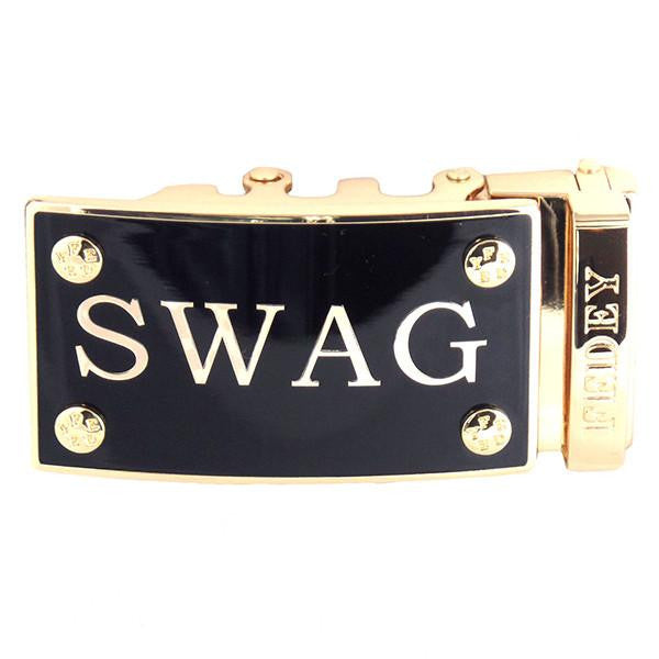 FEDEY Statement Buckles for Ratchet Belt, Gold, SWAG