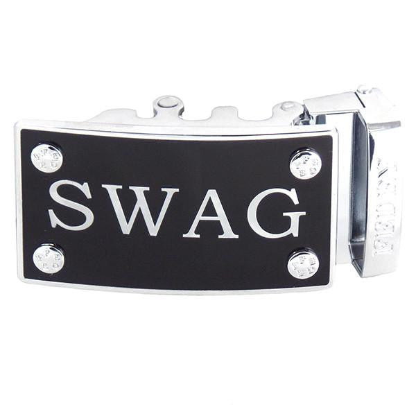 FEDEY Statement Buckles for Ratchet Belt, Silver, SWAG