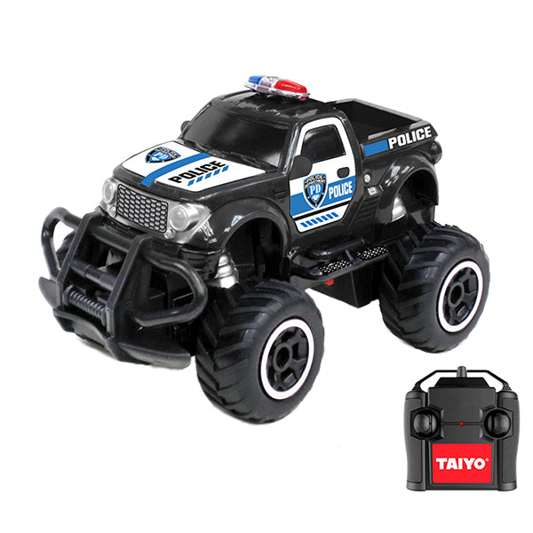 Taiyo RC Mini Police Truck, Off Road Capabilities, Fast, Handset Remote Control, Ages 4+-Main