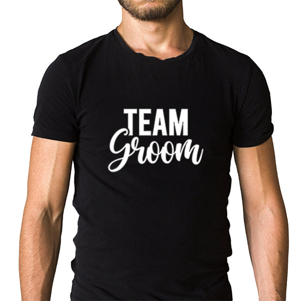 Team Groom Groomsmen Bachelor Party Pre Wedding Day T Shirts, Crewneck, Bachelor Party Shirts, Groomens Shirts, Groomsmen Tees - Black Team Groom Groom