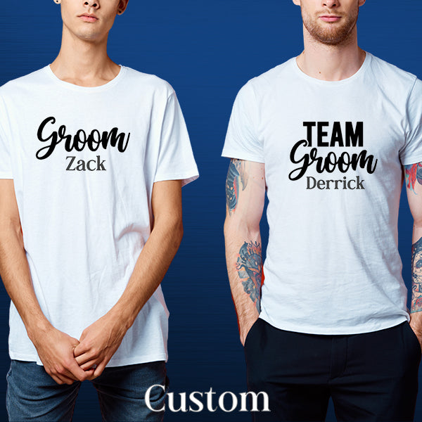 Top Groom Bachelor Party Groomsmen Shirts Personalized Group 