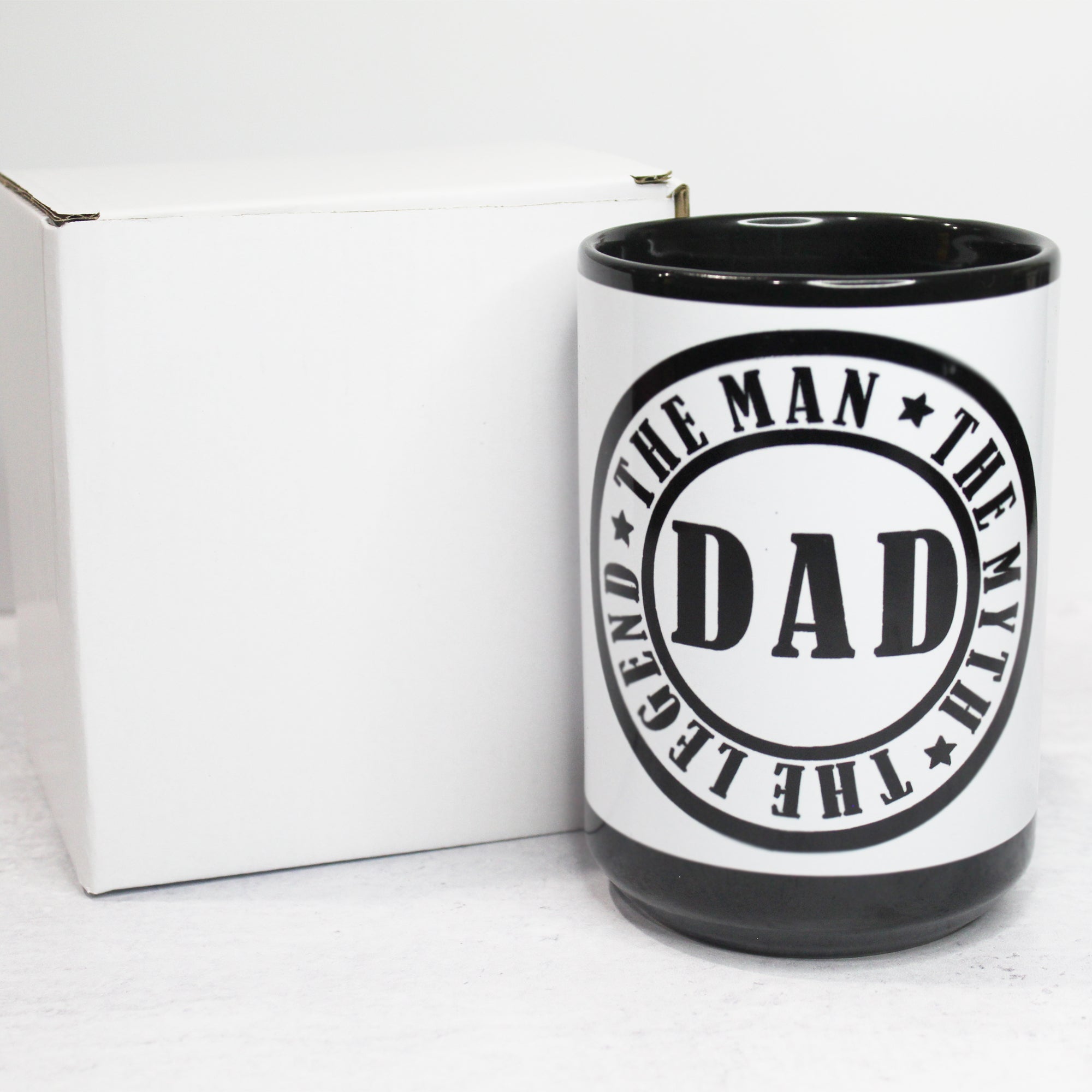 The Man The Myth The Legend Coffee Mug Fathers Day Novelty Mugs, Men Coffee Cups, Gifts for Dad - Packaging