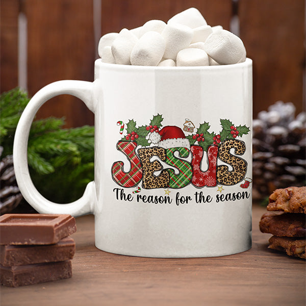 Jesus is the reason for the season Mug for the Christmas Holiday.