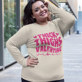 Our Valentines Day tshirts for plus size women are available in XL, 2XL, 3XL, 4XL, 5XL and 6XL in a variety of colors and styles.  Choose from crewnecks, v-necks, long sleeve tee, hoodies, tank tops, crop tops, sweatshirts and more.